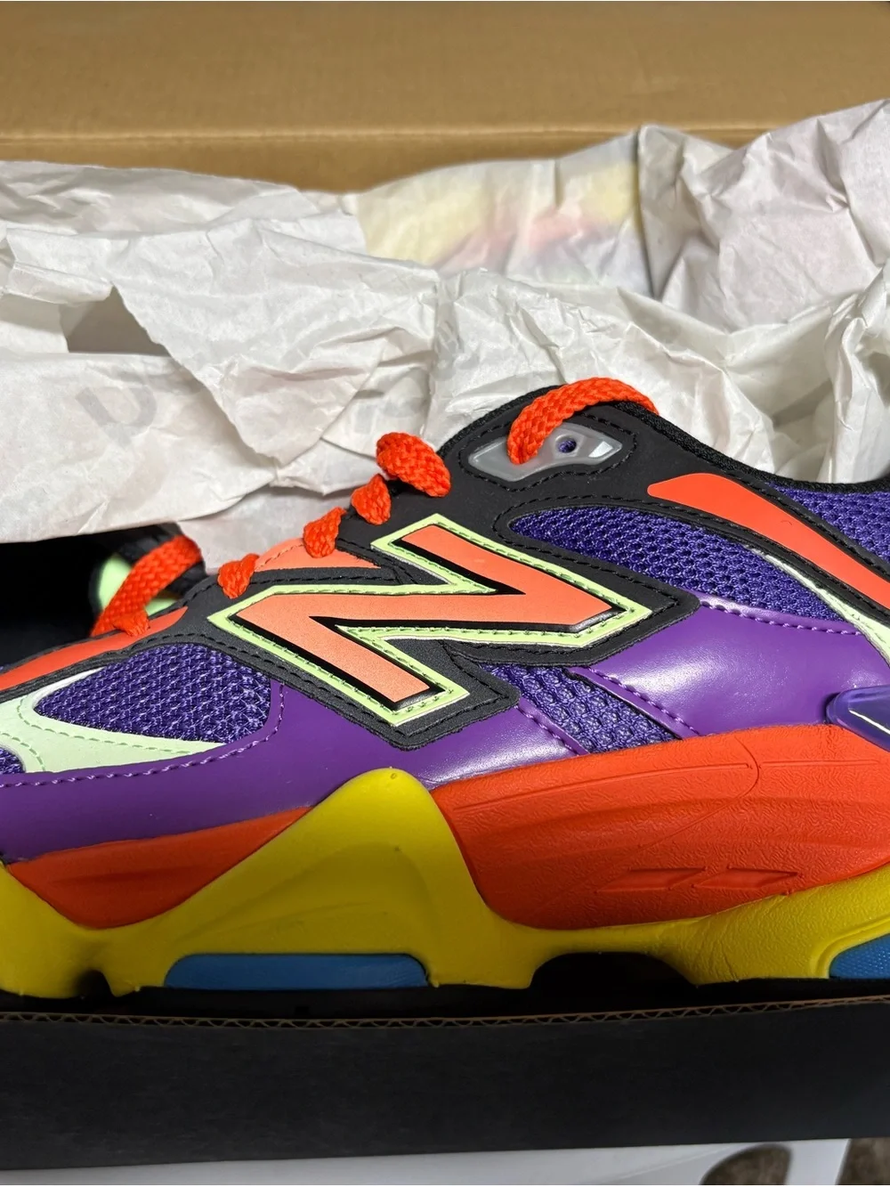 New Balance Kids Purple, Orange & Yellow Colorblock Sneakers